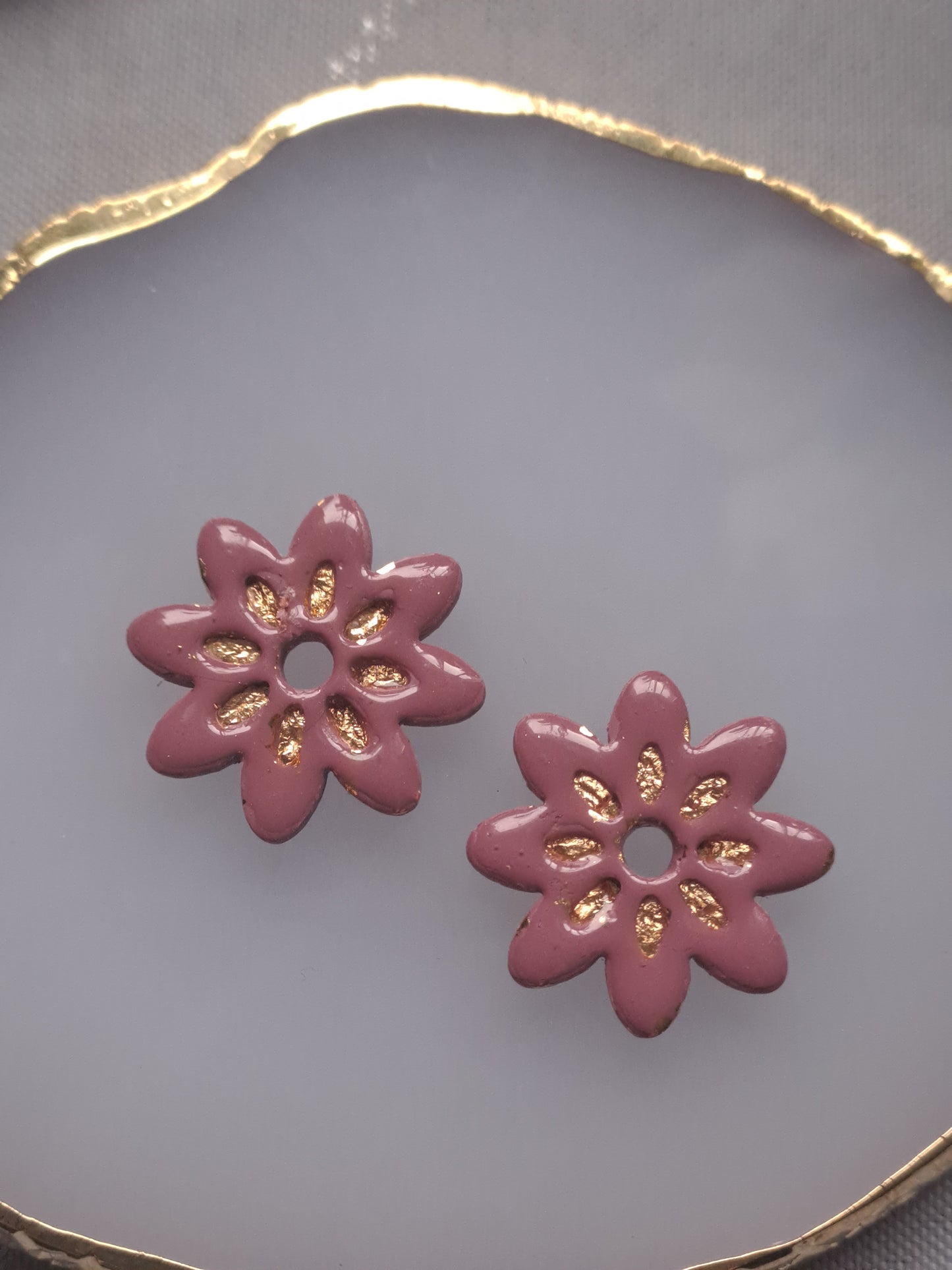 Pampilles Soléa - Bois de rose fumé (feuille d’or)