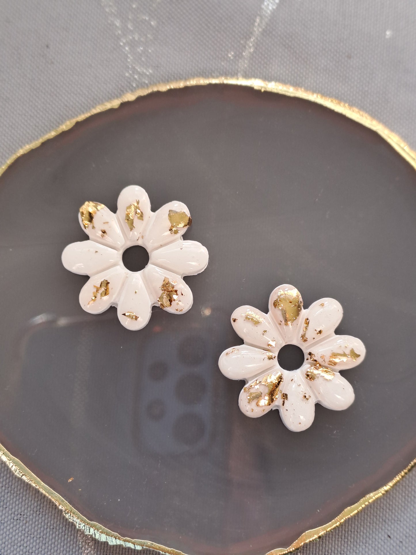 Pampilles Aurora - Blanc & Feuille d'or