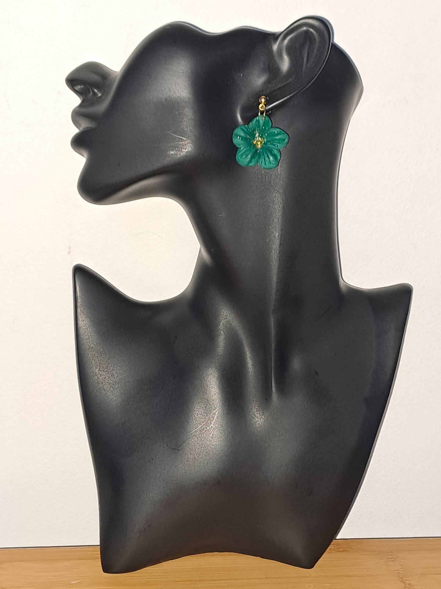 Boucles d’oreilles Éclosion fleuri - vert