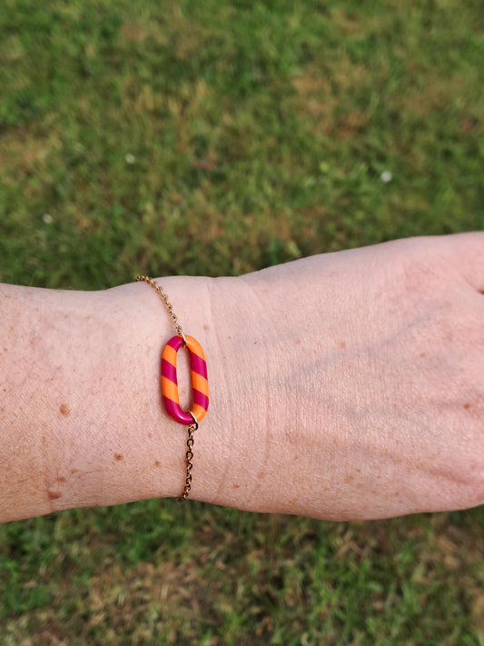Bracelet Ovelia - Fushia & Orange