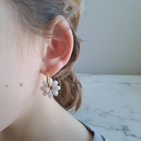 Pampilles Aurora - Blanc & Or marbré