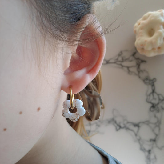 Pampilles Flora - Blanc & Or marbré