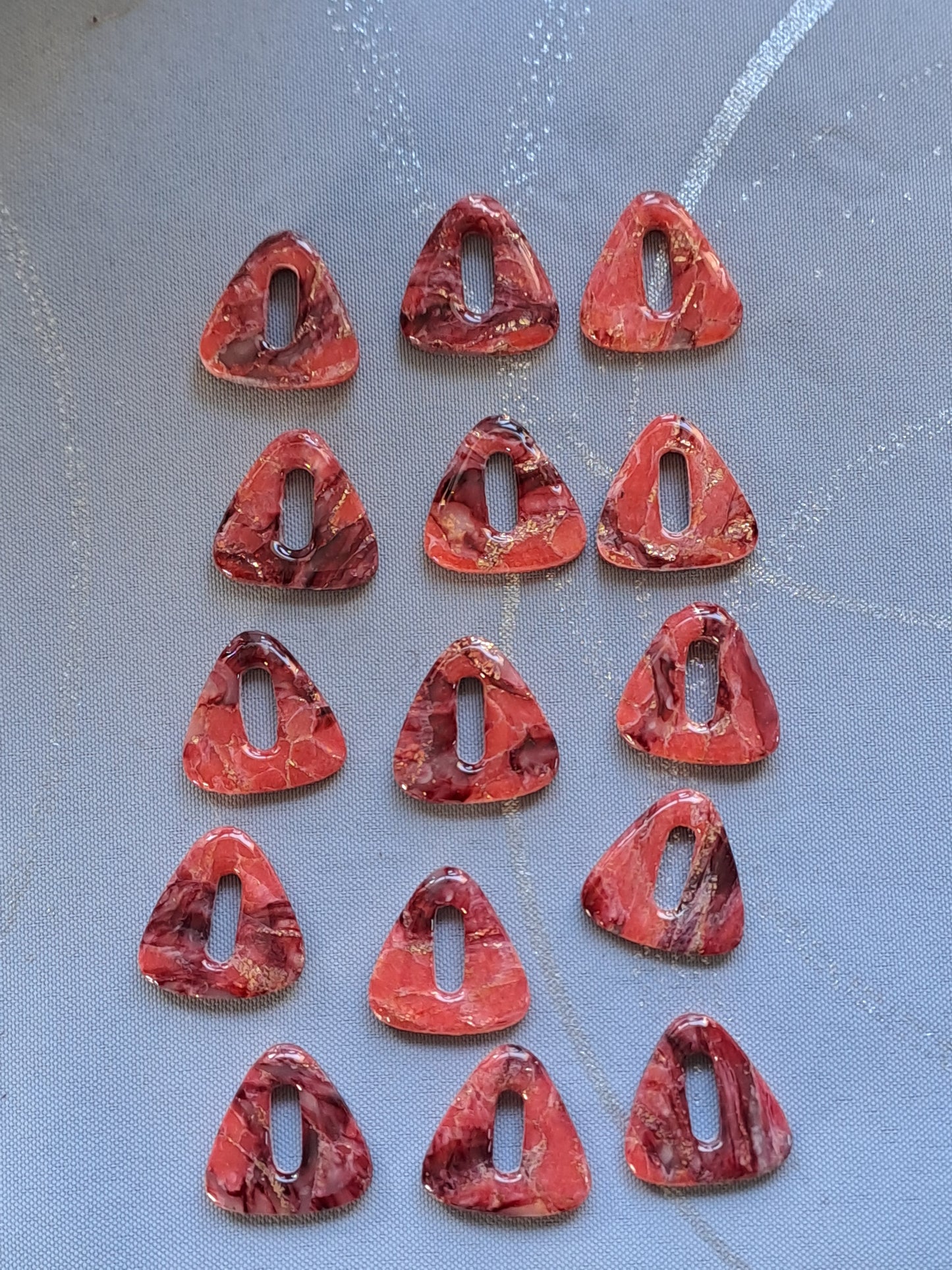 Pampilles Aria - Bordeaux Corail & Feuille d’or