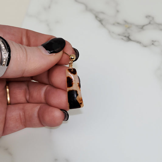 Boucles d’oreilles Alba- Écaille douce