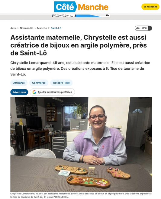 Crycry Créations à l'honneur dans Côté Manche : une belle aventure à partager !