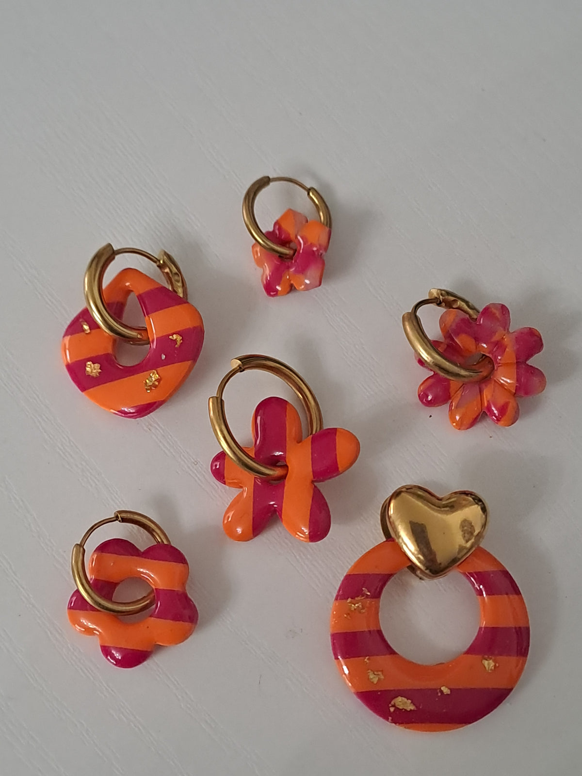 Collection Les Rayées Fushia & Orange
