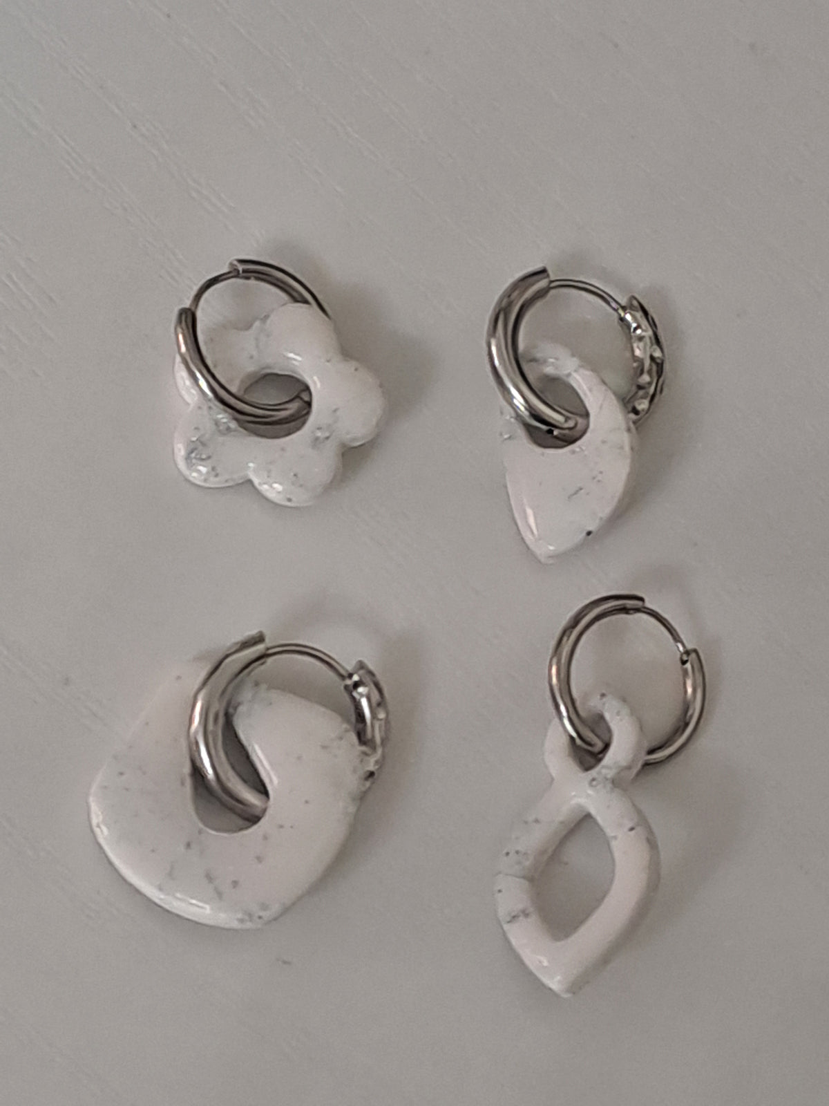 Blanc & Argent marbré