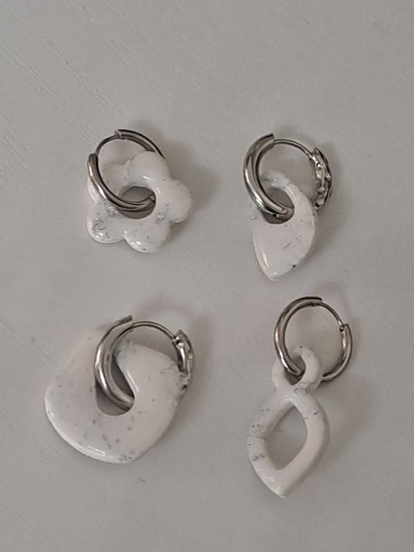 Blanc & Argent marbré
