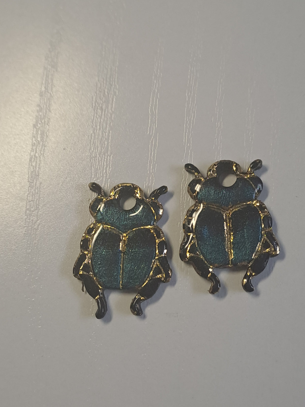 Pampilles Scarabées – Noir, Or & Turquoise
