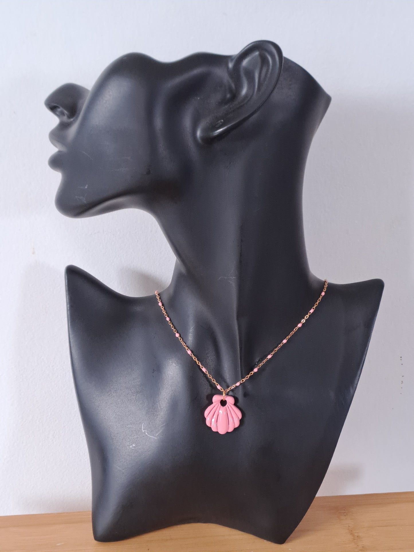 Collier Coquille - rose pâle
