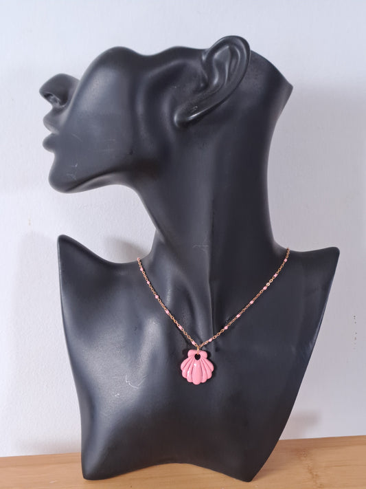 Collier Coquille - rose pâle