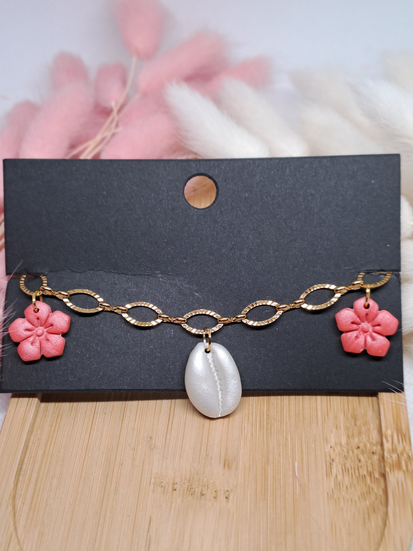 Collier Écume Fleuri (corail)
