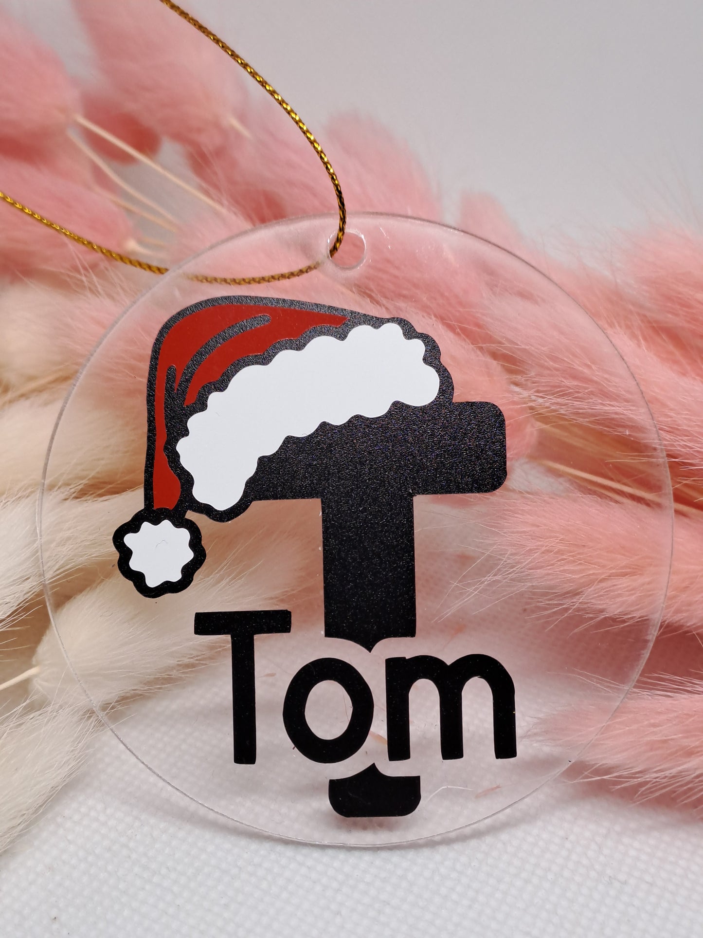 Boule de Noël personnalisée - Prénom & bonnet père Noël