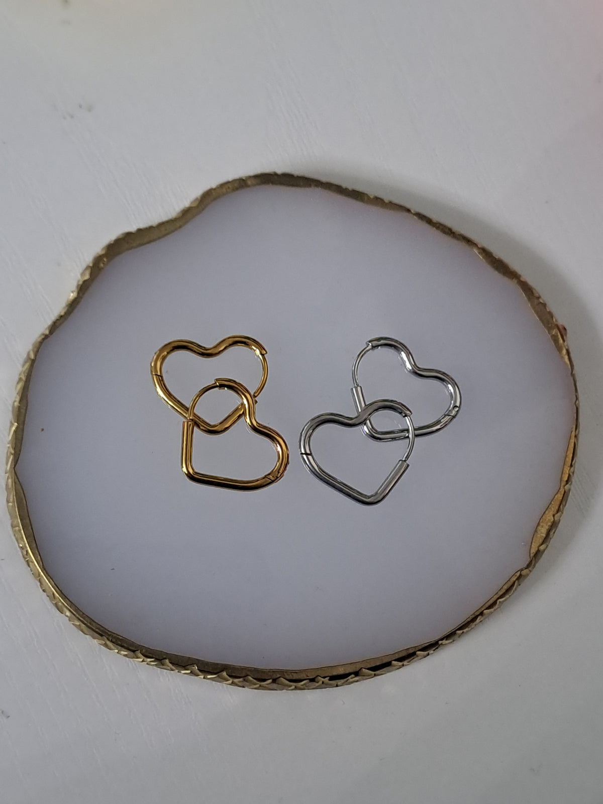Créoles cœurs - 21 x 16 mm