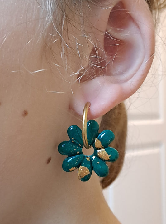 Pampilles Aurora - Vert & Feuille d'or