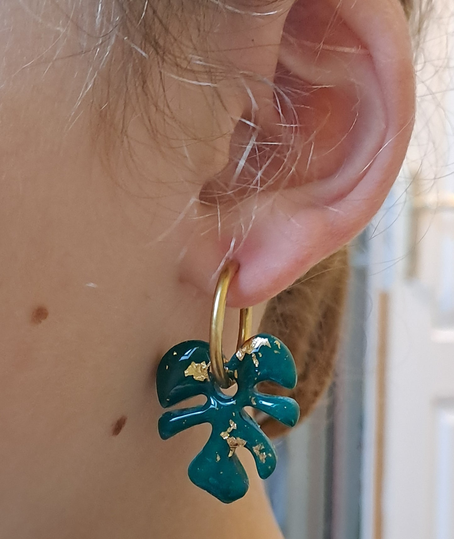 Pampilles Palméa - Vert & Feuille d'or