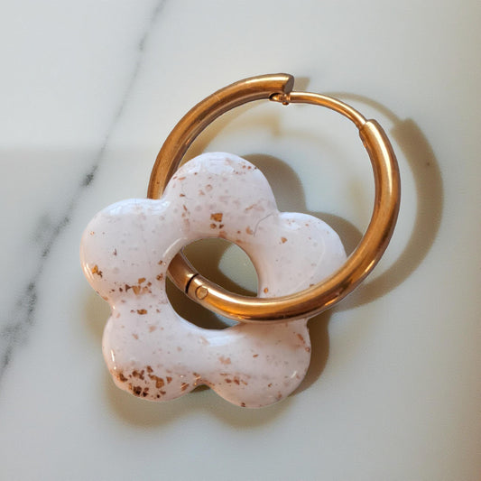 Pampilles Flora - Blanc & Or marbré