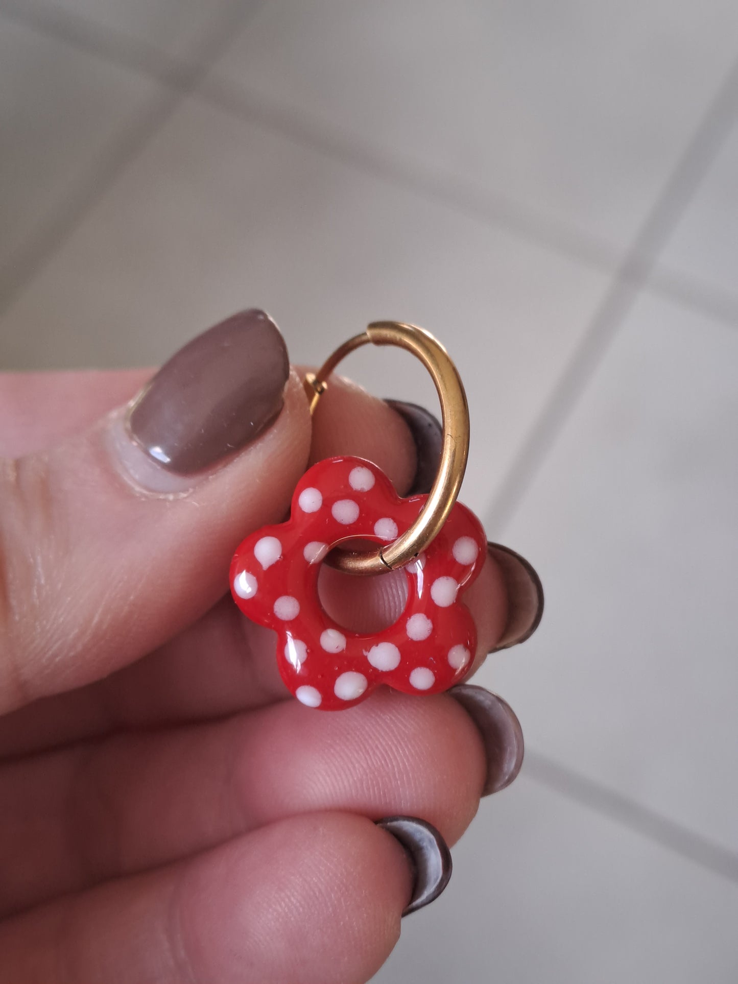 Pampilles Flora - Rouge & Pois blancs