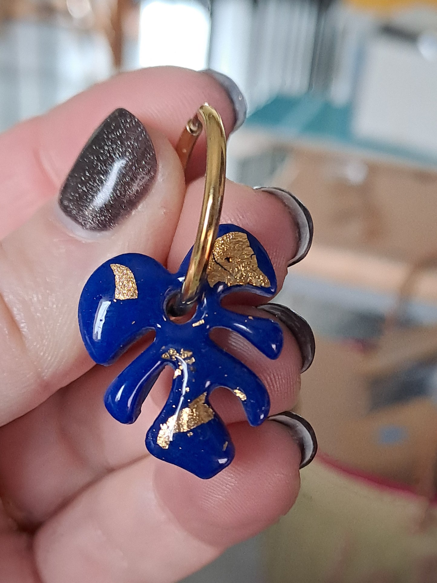 Pampilles Palméa - Marine & Feuille d'or