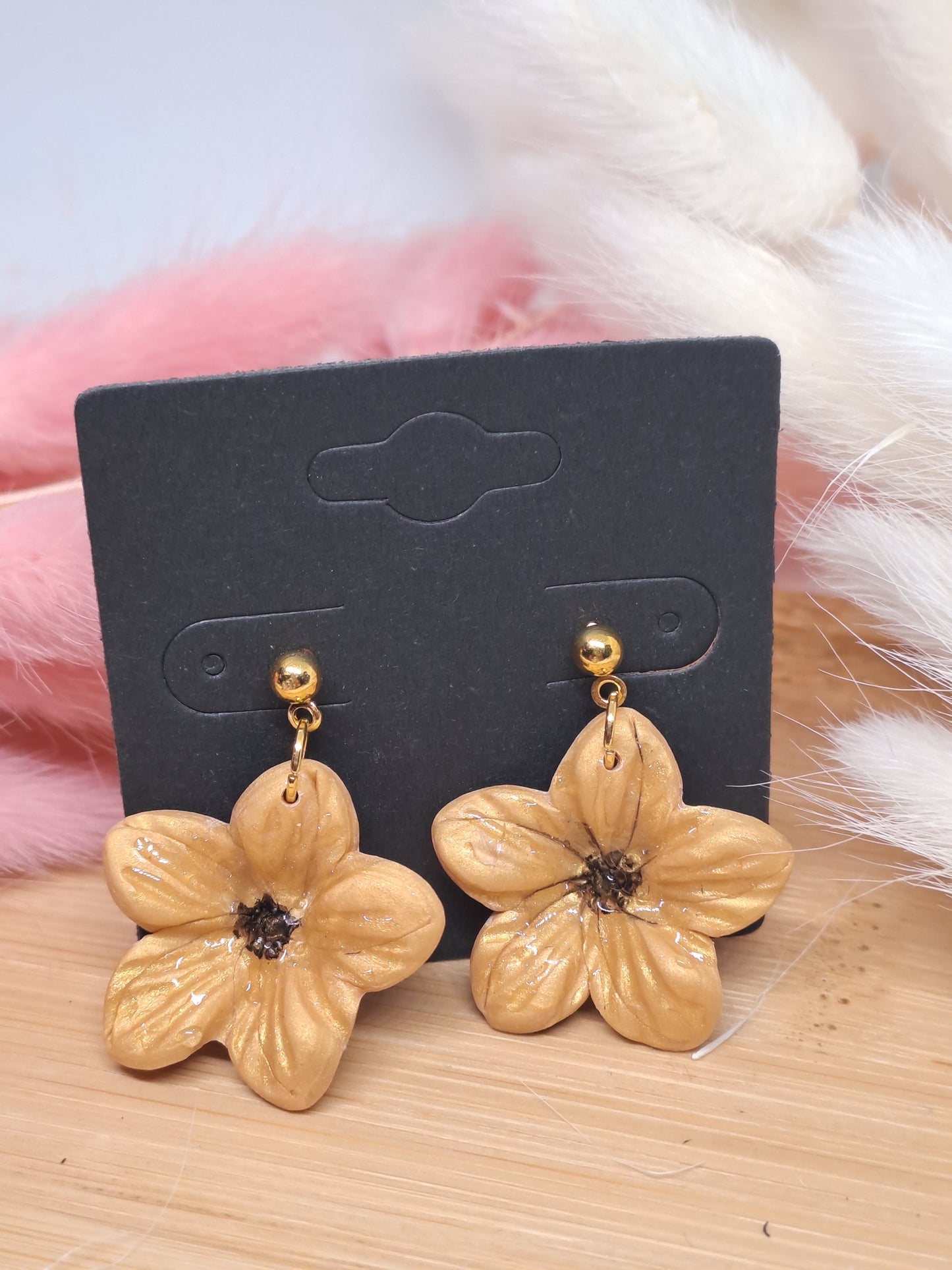 Boucles d’oreilles Éclosion fleuri - or