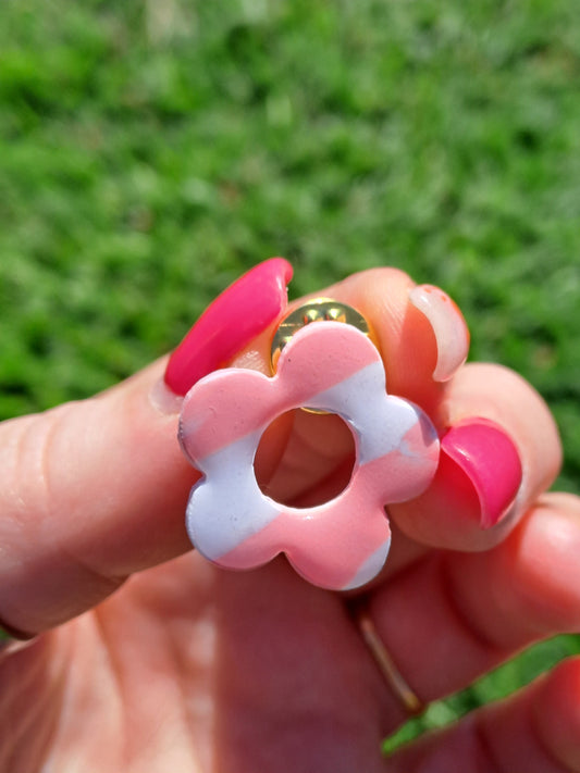 Pin’s Porte-lunettes - Blanc & Corail