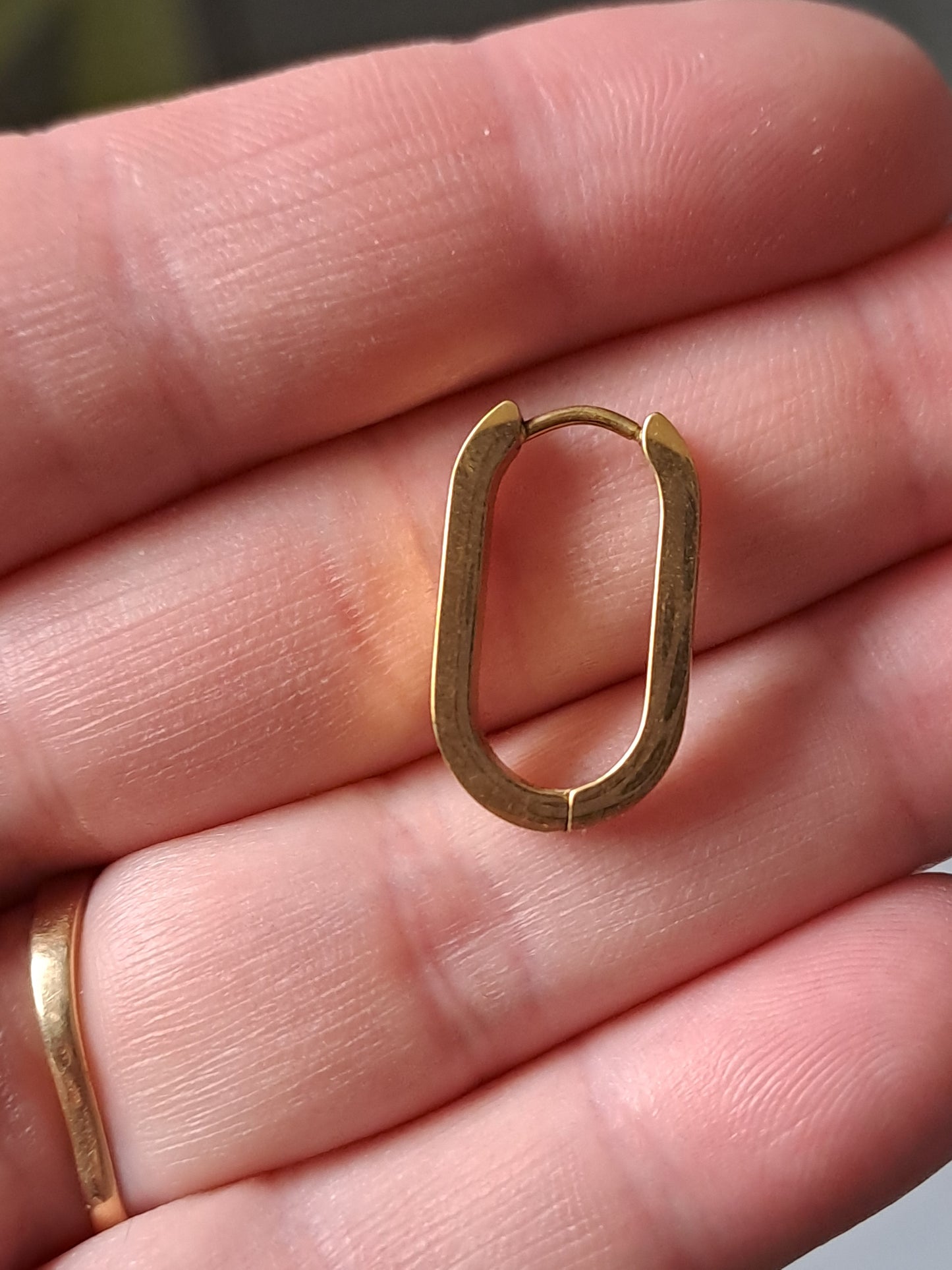 Créoles rectangles - 21 x 11 mm