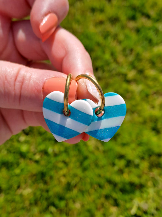 Pampilles Lova - Turquoise & Blanc