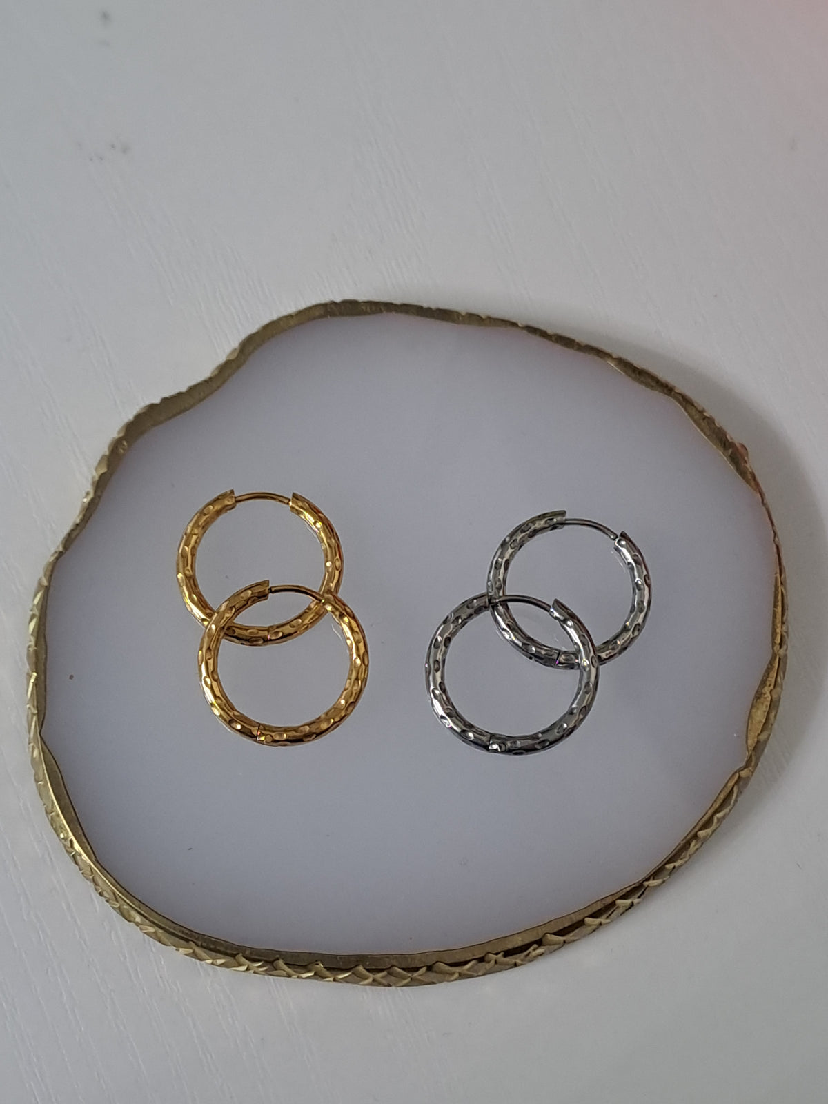 Créoles martelées - 20 mm