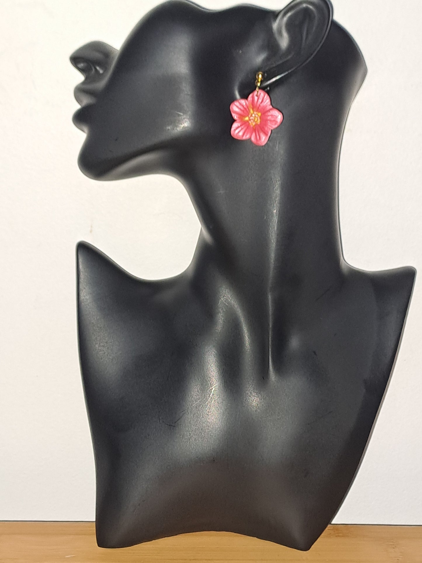 Boucles d’oreilles Éclosion fleuri - corail