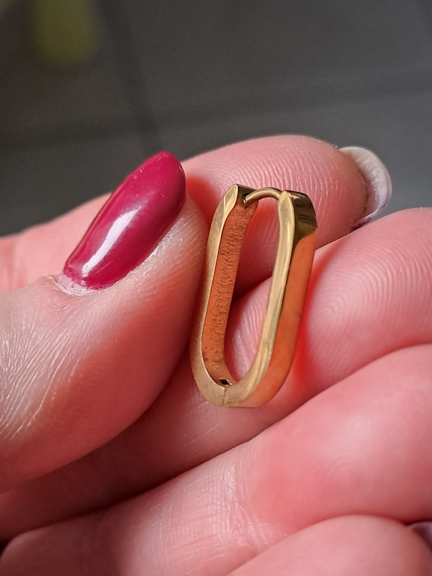 Créoles rectangles - 21 x 11 mm