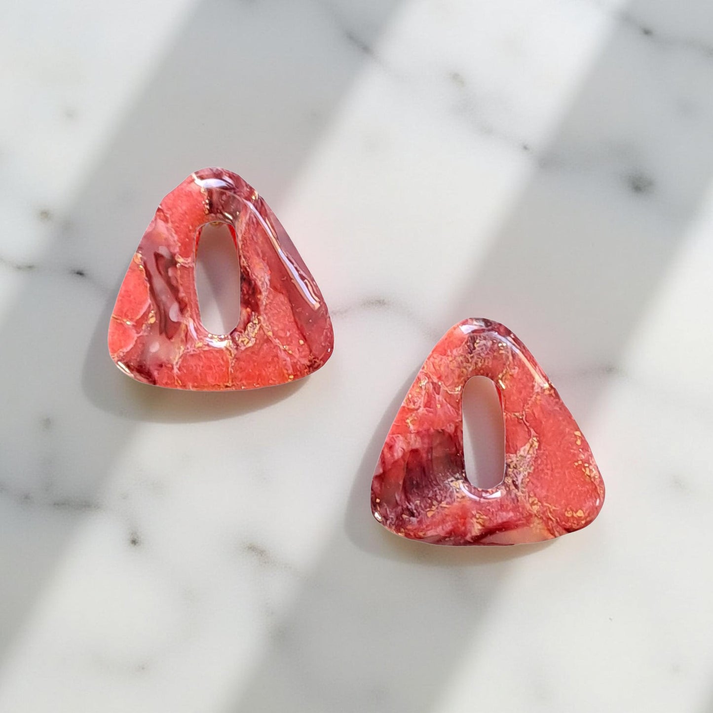 Pampilles Aria - Bordeaux Corail & Feuille d’or