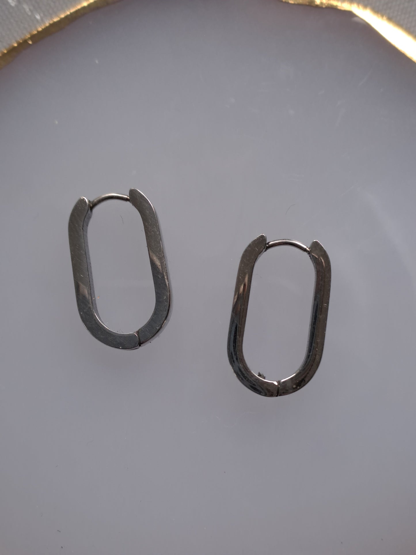 Créoles rectangles - 21 x 11 mm