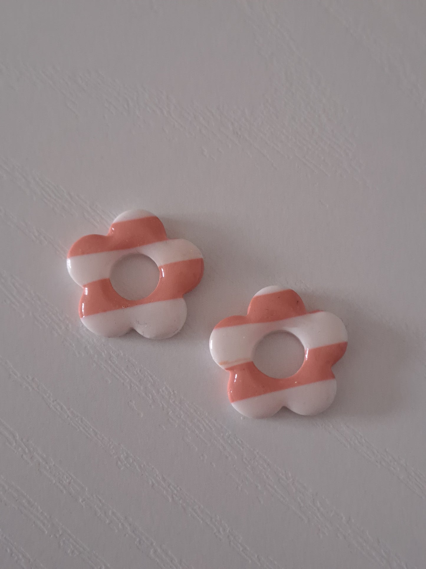 Pampilles Flora - Corail & Blanc