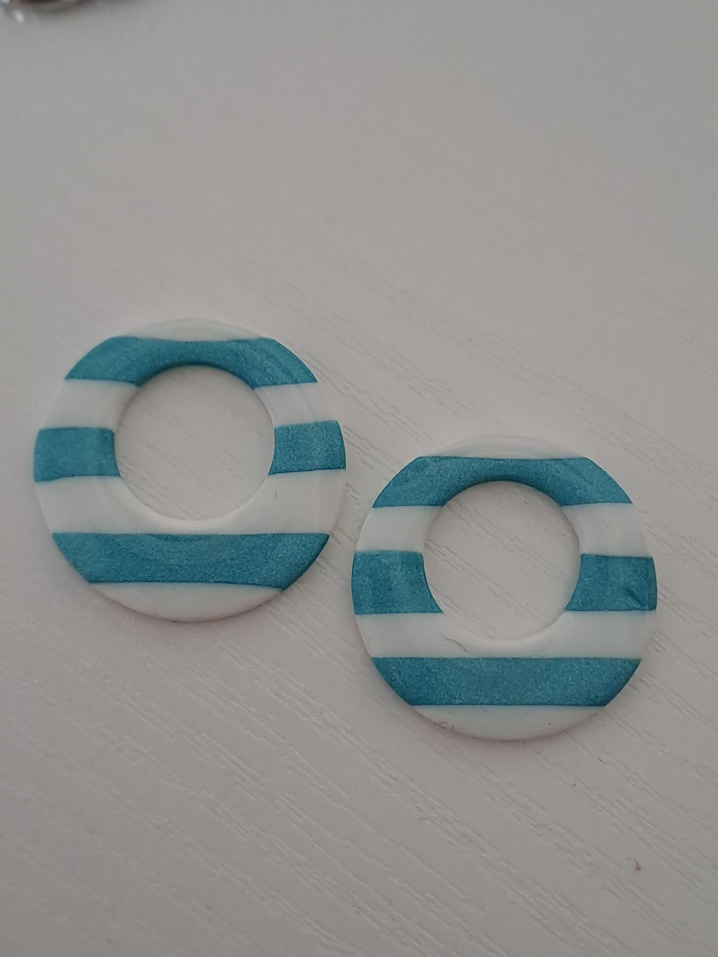 Pampilles Nola - Turquoise & Blanc
