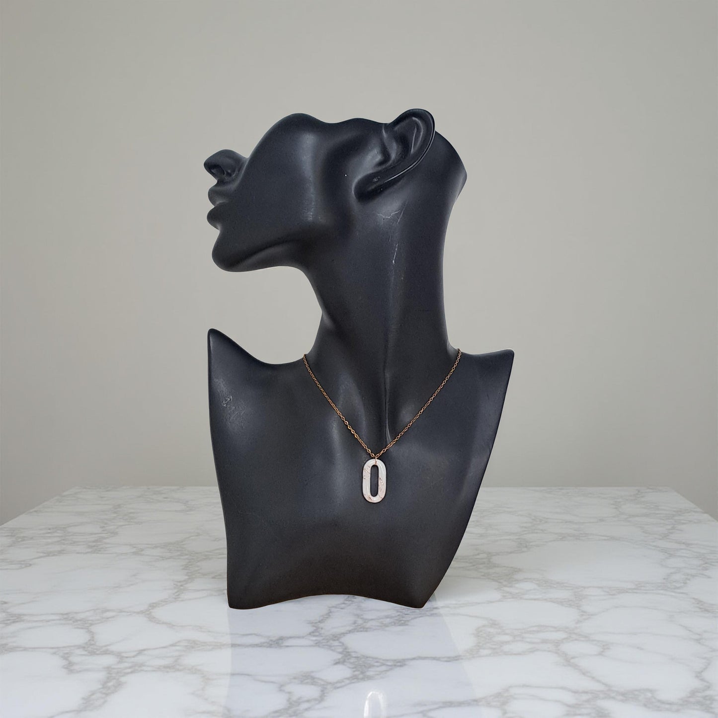 Collier Ovelia - Blanc & Or marbré