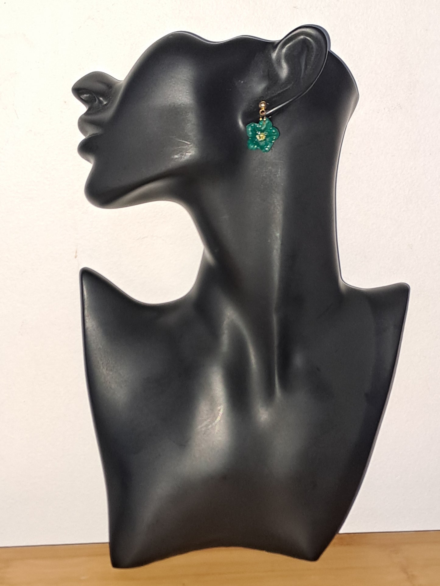 Boucles d’oreilles Éclosion fleuri - vert