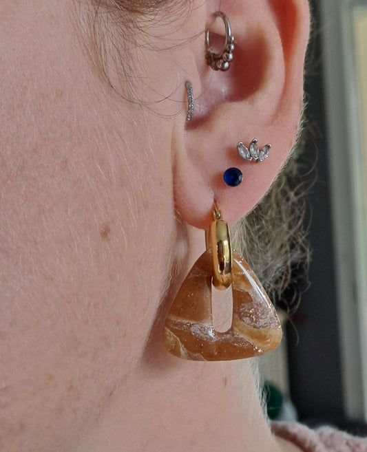 Pampilles Aria - Caramel & Feuille d’or