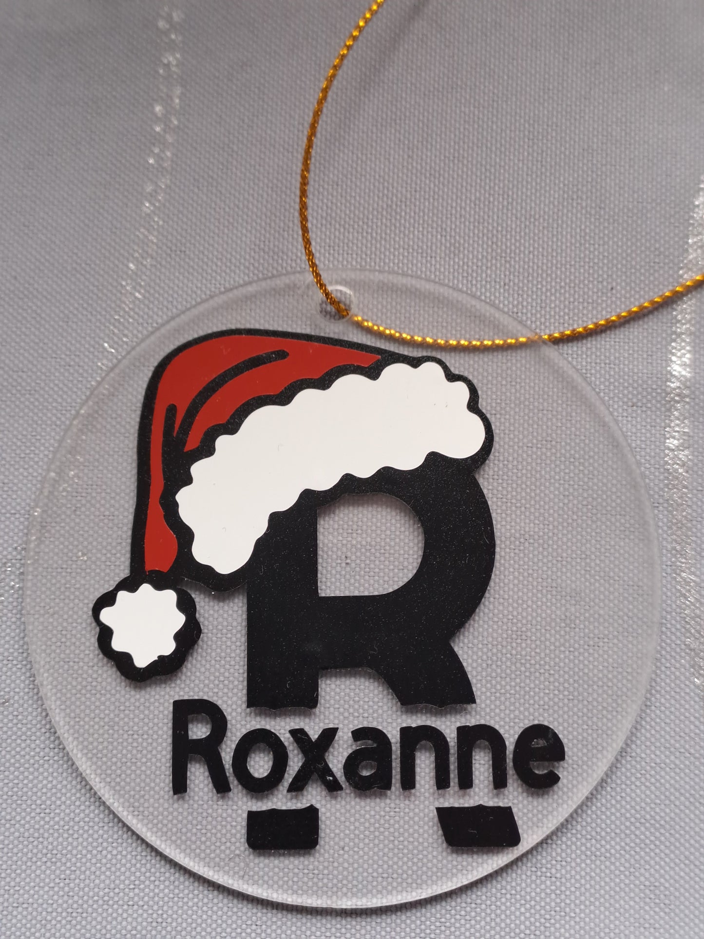 Boule de Noël personnalisée - Prénom & bonnet père Noël