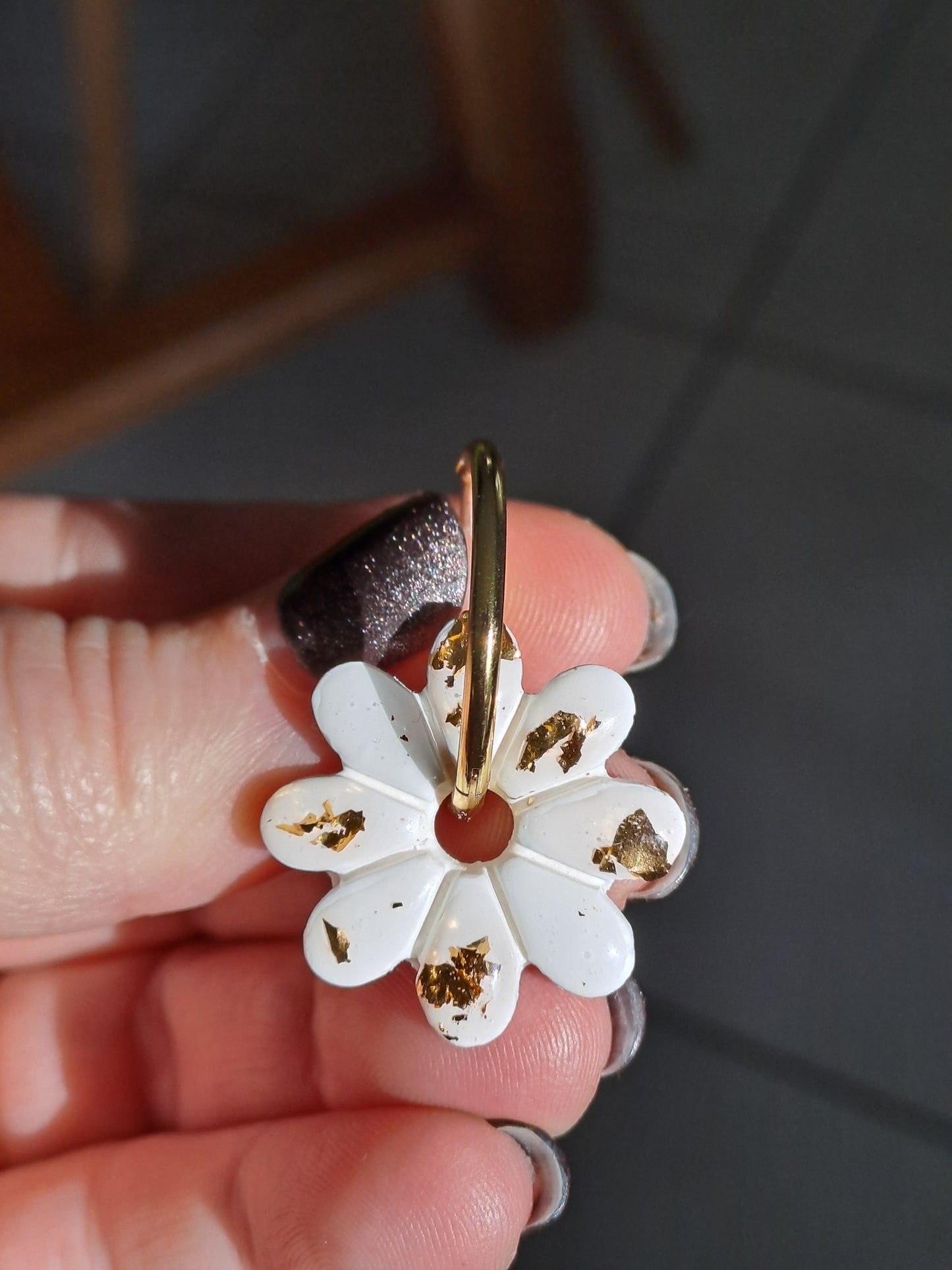 Pampilles Aurora - Blanc & Feuille d'or