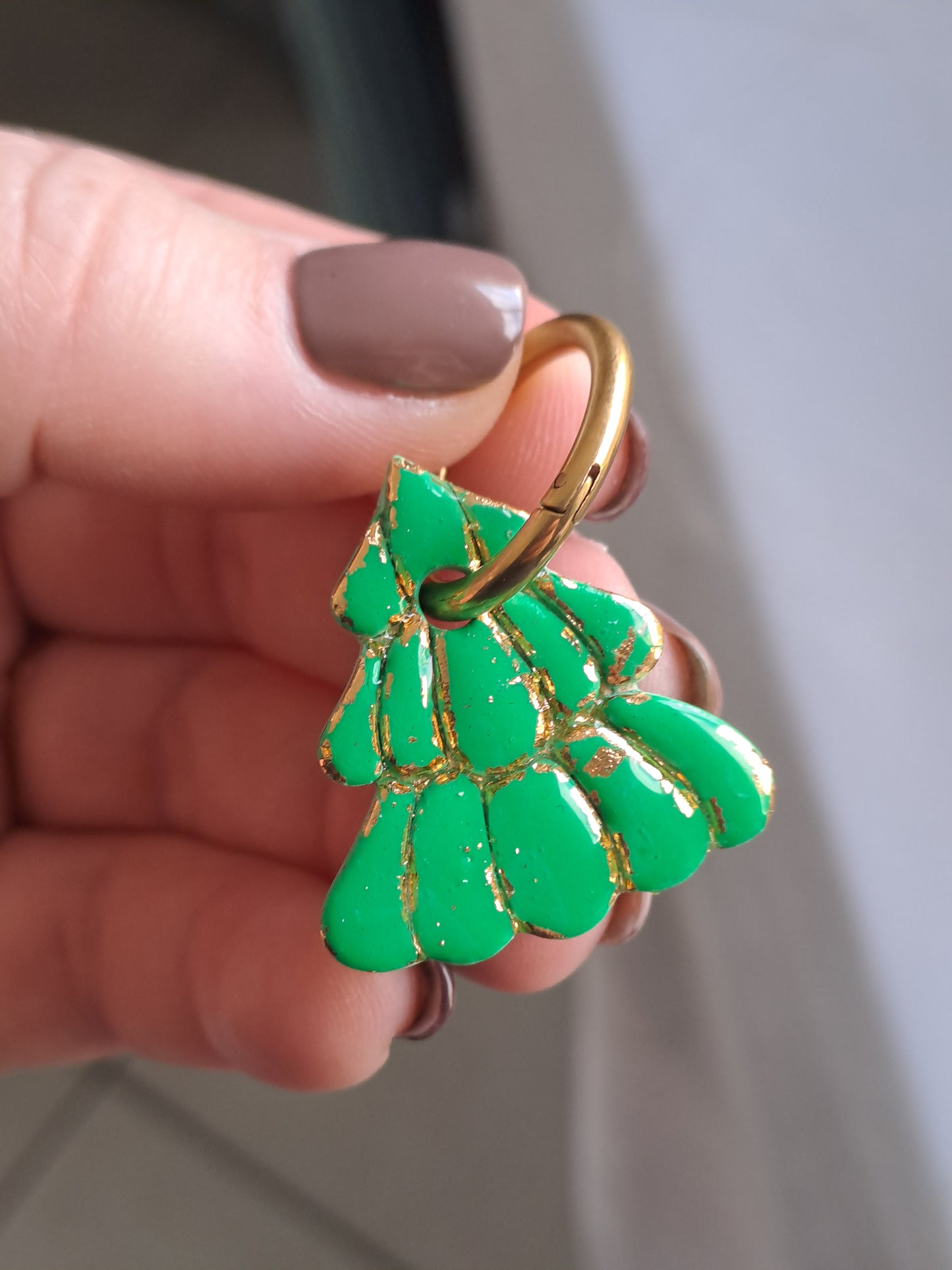 Pampilles Sapin - Vert & Feuille d'or