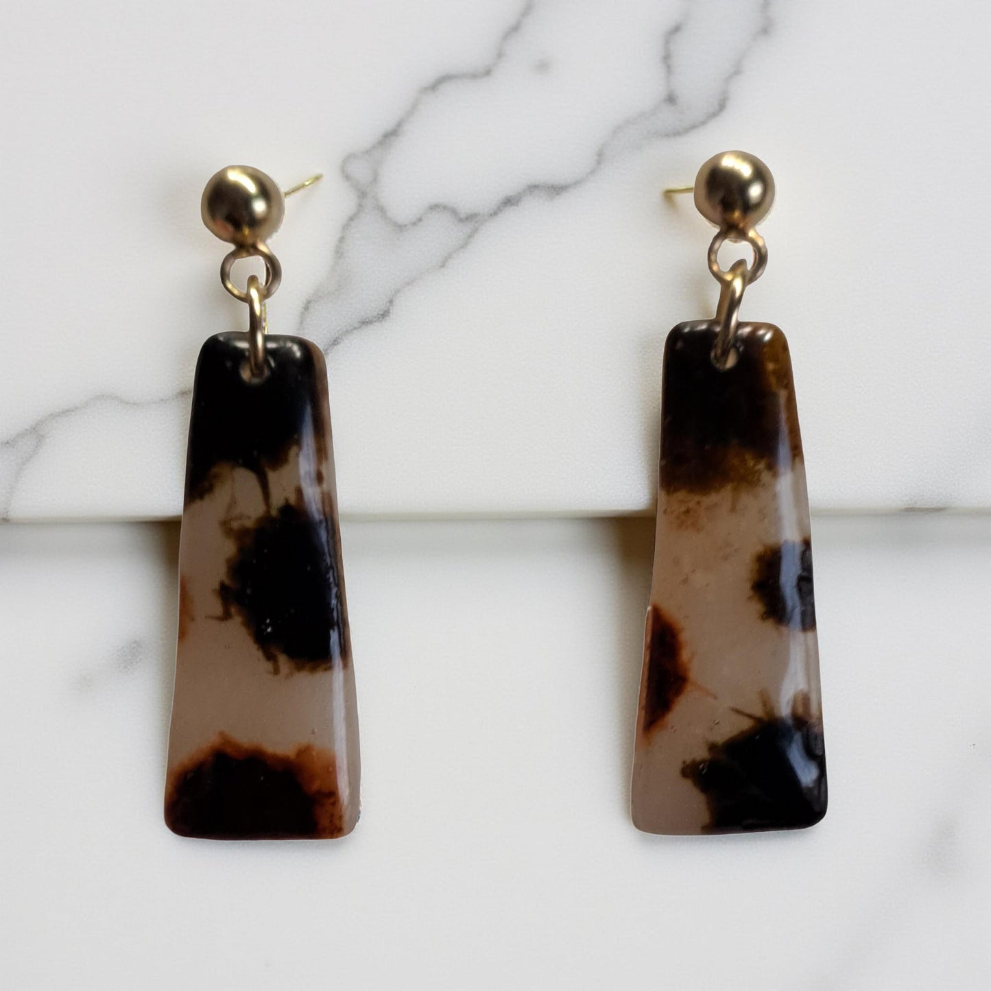 Boucles d’oreilles Alba- Écaille douce