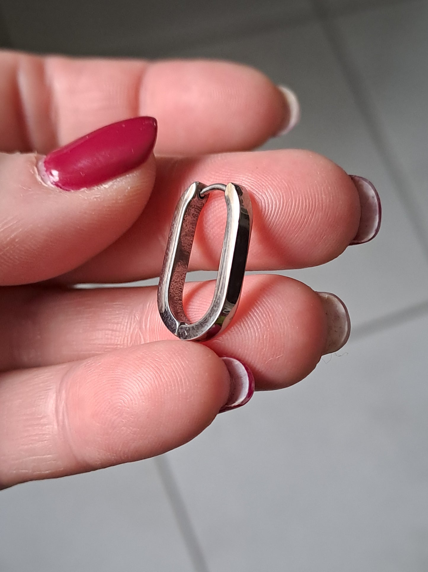 Créoles rectangles - 21 x 11 mm