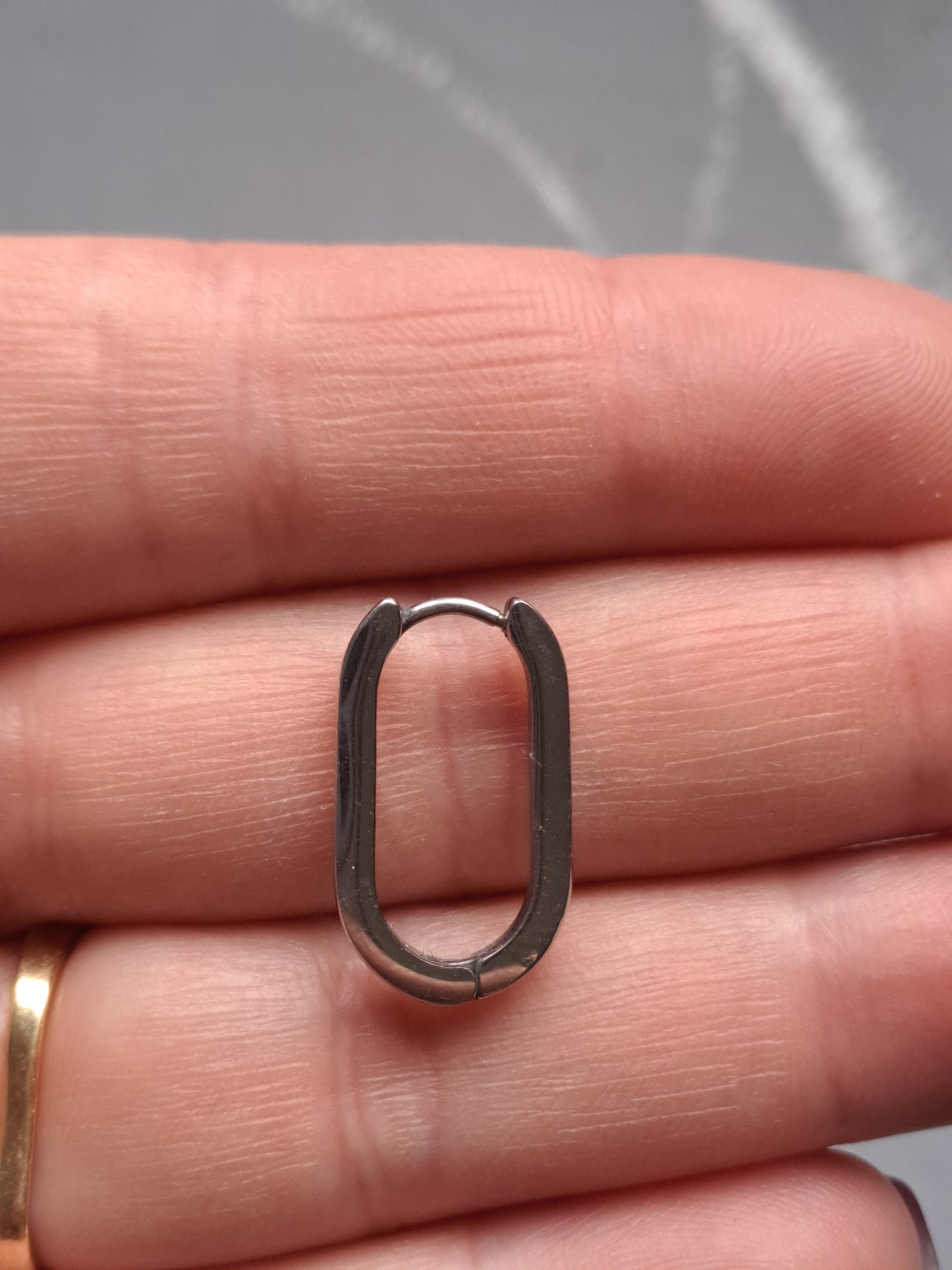 Créoles rectangles - 21 x 11 mm