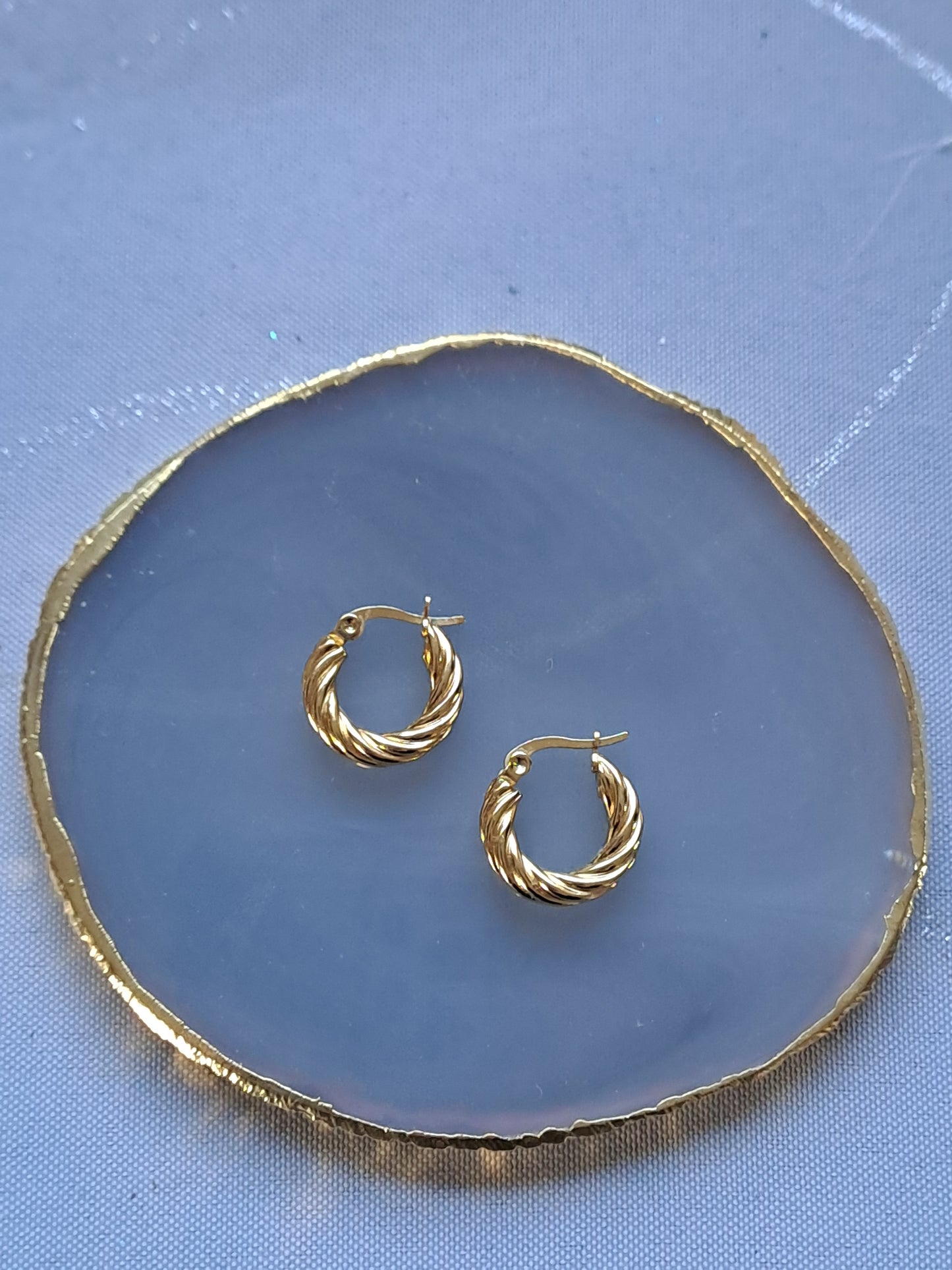 Créoles rondes torsadées - 18 mm